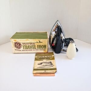 Vtg General Electric Travel Iron with Box and Manual